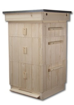 Wooden 10-Frame Wielkopolski Beehive with Hygienic Bottom Board