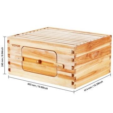 Wooden Observation Beehive with Acrylic Viewing Windows