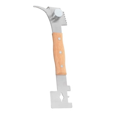 Professional Hive Tool with Wooden Handle and Scraper