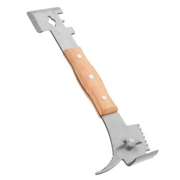 Professional Hive Tool with Wooden Handle and Scraper